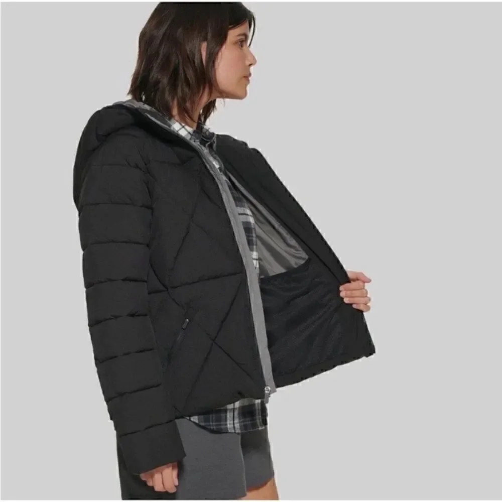 Bass Outdoor Women's Glacier Hooded Hiking Jacket-Black